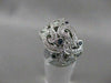 ANTIQUE 1.05CTW SAPPHIRE DIAMOND 14KT WHITE GOLD WIDE FILIGREE BAND RING #20399