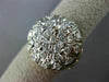 ANTIQUE LARGE .85CT DIAMOND 14K 2 TONE GOLD CIRCULAR FILIGREE ETOILE RING #25471