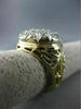 ANTIQUE LARGE .85CT DIAMOND 14K 2 TONE GOLD CIRCULAR FILIGREE ETOILE RING #25471