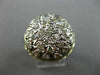 ANTIQUE LARGE .85CT DIAMOND 14K 2 TONE GOLD CIRCULAR FILIGREE ETOILE RING #25471