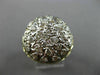 ANTIQUE LARGE .85CT DIAMOND 14K 2 TONE GOLD CIRCULAR FILIGREE ETOILE RING #25471