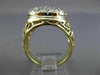 ANTIQUE LARGE .85CT DIAMOND 14K 2 TONE GOLD CIRCULAR FILIGREE ETOILE RING #25471