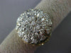 ANTIQUE LARGE .85CT DIAMOND 14K 2 TONE GOLD CIRCULAR FILIGREE ETOILE RING #25471