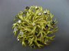 ANTIQUE .46CT DIAMOND & AAA SAPPHIRE 18KT YELLOW GOLD 3D ETOILE LEAF PIN BROOCH