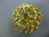 ANTIQUE .46CT DIAMOND & AAA SAPPHIRE 18KT YELLOW GOLD 3D ETOILE LEAF PIN BROOCH