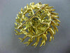 ANTIQUE .46CT DIAMOND & AAA SAPPHIRE 18KT YELLOW GOLD 3D ETOILE LEAF PIN BROOCH