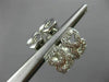 ESTATE WIDE .62CT DIAMOND 14KT WHITE GOLD 3D MULTI HEART LOVE HUGGIE EARRINGS