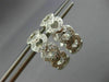ESTATE WIDE .62CT DIAMOND 14KT WHITE GOLD 3D MULTI HEART LOVE HUGGIE EARRINGS