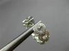 ESTATE WIDE .62CT DIAMOND 14KT WHITE GOLD 3D MULTI HEART LOVE HUGGIE EARRINGS