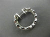 ESTATE WIDE .62CT DIAMOND 14KT WHITE GOLD 3D MULTI HEART LOVE HUGGIE EARRINGS