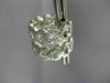 ESTATE WIDE .62CT DIAMOND 14KT WHITE GOLD 3D MULTI HEART LOVE HUGGIE EARRINGS