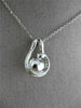ESTATE .20CT DIAMOND & SOUTH SEA PEARL 14K WHITE GOLD HALO 3D FLOATING PENDANT