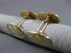 ANTIQUE LARGE 14KT YELLOW GOLD OVAL FILIGREE ENGRAVABLE CUFF LINKS #18747
