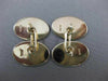 ANTIQUE LARGE 14KT YELLOW GOLD OVAL FILIGREE ENGRAVABLE CUFF LINKS #18747
