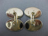 ANTIQUE LARGE 14KT YELLOW GOLD OVAL FILIGREE ENGRAVABLE CUFF LINKS #18747