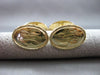 ANTIQUE LARGE 14KT YELLOW GOLD OVAL FILIGREE ENGRAVABLE CUFF LINKS #18747