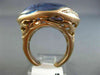 LARGE 12.40CT DIAMOND AAA BLUE TOPAZ & AMETHYST 14KT ROSE GOLD 3D FILIGREE RING