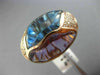 LARGE 12.40CT DIAMOND AAA BLUE TOPAZ & AMETHYST 14KT ROSE GOLD 3D FILIGREE RING