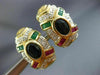 ANTIQUE LARGE 2.64CT DIAMOND & MULTI-GEM 14KT TWO TONE CLIP ON EARRINGS #21745