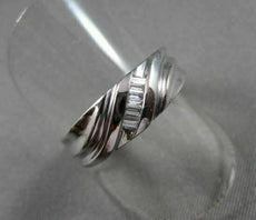 WIDE 7mm HAND CRAFTED .17CT F VVS DIAMOND 14KT WHITE GOLD MENS WEDDING BAND !!!!
