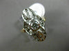 ANTIQUE WIDE .55CT ROUND DIAMOND 14KT ROSE GOLD 3D INFINITY SOLITARE LOVE RING