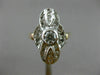 ANTIQUE WIDE .55CT ROUND DIAMOND 14KT ROSE GOLD 3D INFINITY SOLITARE LOVE RING