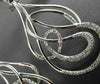ESTATE 1.17CT DIAMOND 18KT WHITE GOLD 3D MULTI WAVE CLIP ON HANGING EARRINGS