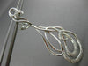 ESTATE 1.17CT DIAMOND 18KT WHITE GOLD 3D MULTI WAVE CLIP ON HANGING EARRINGS
