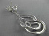 ESTATE 1.17CT DIAMOND 18KT WHITE GOLD 3D MULTI WAVE CLIP ON HANGING EARRINGS