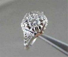ANTIQUE 0.40CT 14KT WHITE GOLD DIAMOND SOLITARE RING ONE OF A KIND !!!!!!!!!!!!