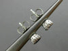 ESTATE 1.10CT DIAMOND & AAA SAPPHIRE 14K WHITE GOLD CLASSIC STUD EARRINGS #25728