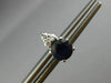 ESTATE 1.10CT DIAMOND & AAA SAPPHIRE 14K WHITE GOLD CLASSIC STUD EARRINGS #25728