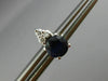 ESTATE 1.10CT DIAMOND & AAA SAPPHIRE 14K WHITE GOLD CLASSIC STUD EARRINGS #25728