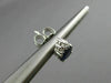 ESTATE 1.10CT DIAMOND & AAA SAPPHIRE 14K WHITE GOLD CLASSIC STUD EARRINGS #25728