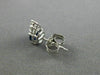 ESTATE 1.10CT DIAMOND & AAA SAPPHIRE 14K WHITE GOLD CLASSIC STUD EARRINGS #25728