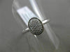 ESTATE WIDE .15CT ROUND DIAMOND 14K WHITE GOLD 3D OVAL CLASSIC PAVE RING FG VSSI