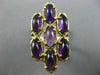 ANTIQUE LARGE 14CT AAA AMETHYST 14KT YELLOW GOLD 3D HANDCRAFTED FLOWER FUN RING