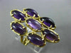 ANTIQUE LARGE 14CT AAA AMETHYST 14KT YELLOW GOLD 3D HANDCRAFTED FLOWER FUN RING