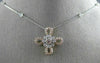 1.05CT WHITE & PINK DIAMOND 14KT WHITE & ROSE GOLD 3D FLOWER BY THE YARD PENDANT