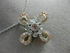 1.05CT WHITE & PINK DIAMOND 14KT WHITE & ROSE GOLD 3D FLOWER BY THE YARD PENDANT
