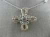 1.05CT WHITE & PINK DIAMOND 14KT WHITE & ROSE GOLD 3D FLOWER BY THE YARD PENDANT