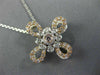 1.05CT WHITE & PINK DIAMOND 14KT WHITE & ROSE GOLD 3D FLOWER BY THE YARD PENDANT