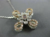 1.05CT WHITE & PINK DIAMOND 14KT WHITE & ROSE GOLD 3D FLOWER BY THE YARD PENDANT