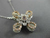 1.05CT WHITE & PINK DIAMOND 14KT WHITE & ROSE GOLD 3D FLOWER BY THE YARD PENDANT