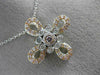 1.05CT WHITE & PINK DIAMOND 14KT WHITE & ROSE GOLD 3D FLOWER BY THE YARD PENDANT