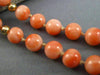 ANTIQUE LONG 14KT YELLOW GOLD BEAD 3D AAA PINK CORAL FILIGREE NECKLACE #25473