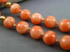 ANTIQUE LONG 14KT YELLOW GOLD BEAD 3D AAA PINK CORAL FILIGREE NECKLACE #25473