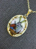 ESTATE 14KT YELLOW GOLD 3D MOSES TEN COMMANDMENT ISRAEL SHEMAH PENDANT #25482