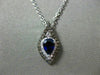 .66CT WHITE CHOCOLATE FANCY DIAMOND & SAPPHIRE 14KT WHITE GOLD TEAR DROP PENDANT