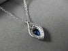 .66CT WHITE CHOCOLATE FANCY DIAMOND & SAPPHIRE 14KT WHITE GOLD TEAR DROP PENDANT